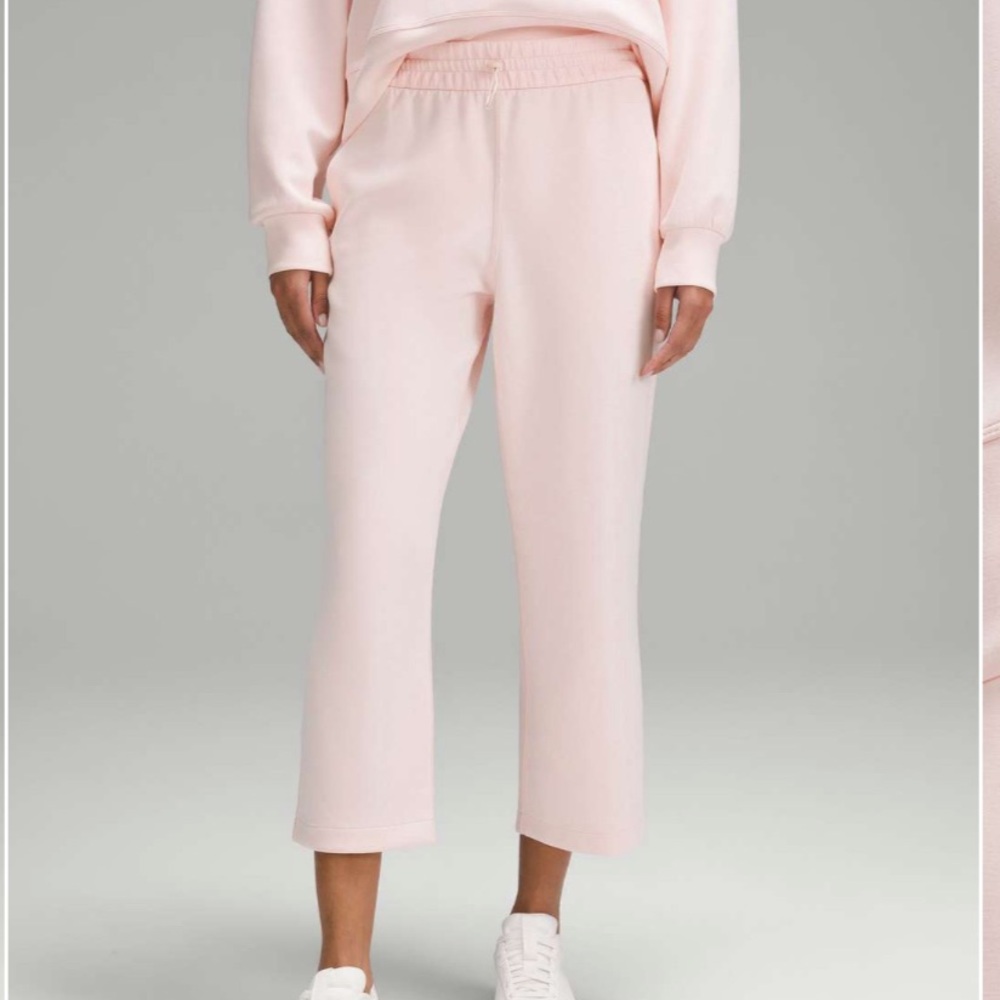 Lululemon Softstreme High-Rise Straight-Leg Cropped Strawberry Milkshake Size 6 - Picture 2 of 14